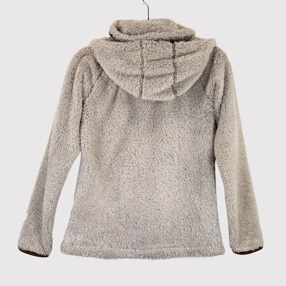 Kuhl Womens Flight Jacket Beige Avina Full Zip Sherpa Fleece Hooded Outdoor XS - Picture 3 of 14